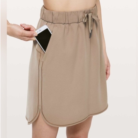 lululemon athletica | Women’s Khaki On The Fly Pull On Drawstring Skirt, Size 2 - Picture 2 of 15